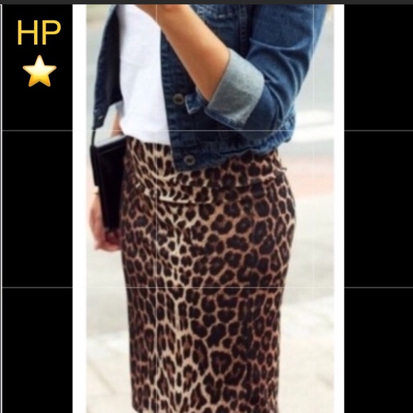 AnN TaYlor Le0PaRd pRiNt miDi sKirT - Picture 8 of 15